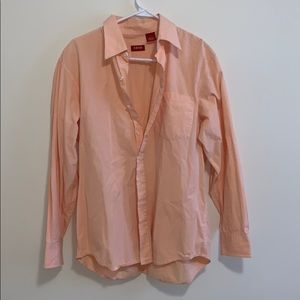 IZOD Button up. Long Sleeve. Medium. Orange.